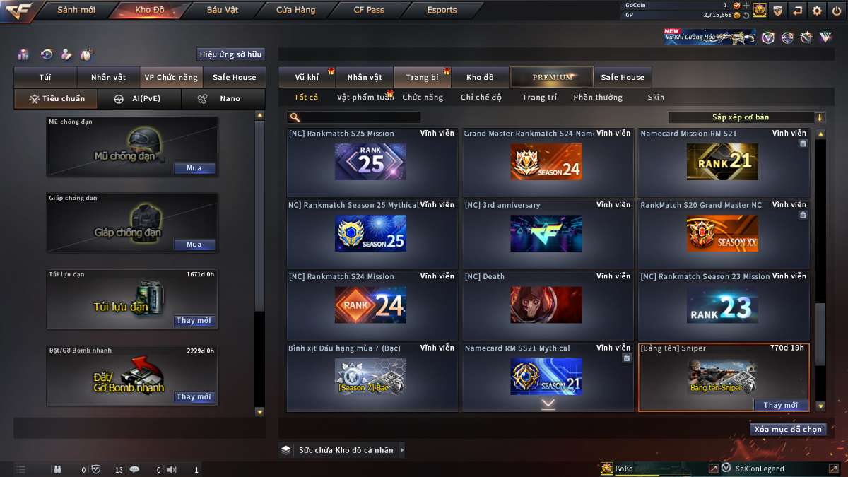 shop acc cf uy tin gia re